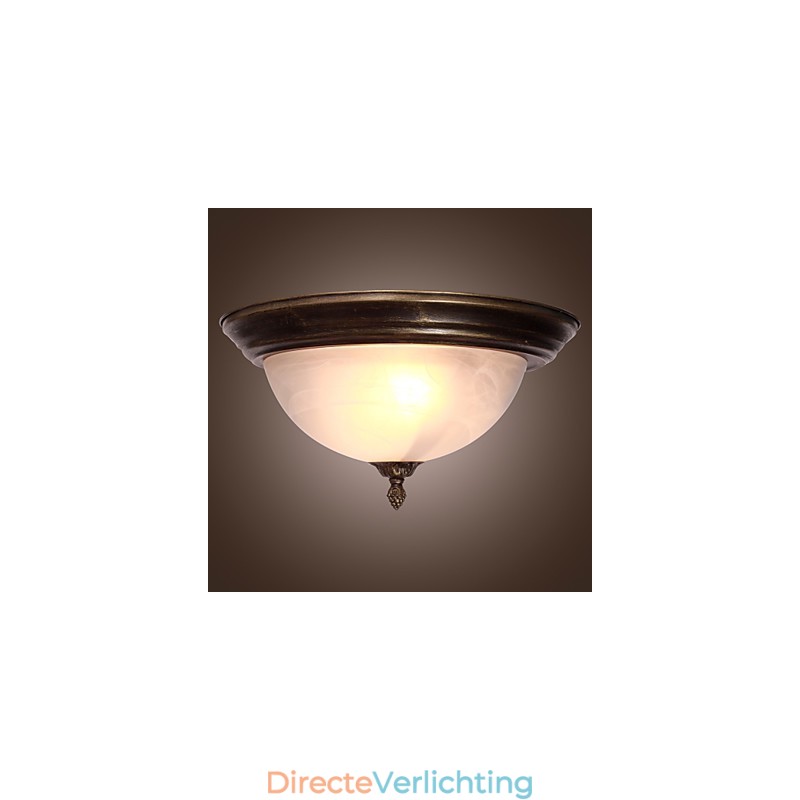 Antiek geïnspireerde plafondlamp met 2 lampen