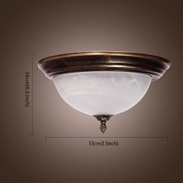 Antiek geïnspireerde plafondlamp met 2 lampen