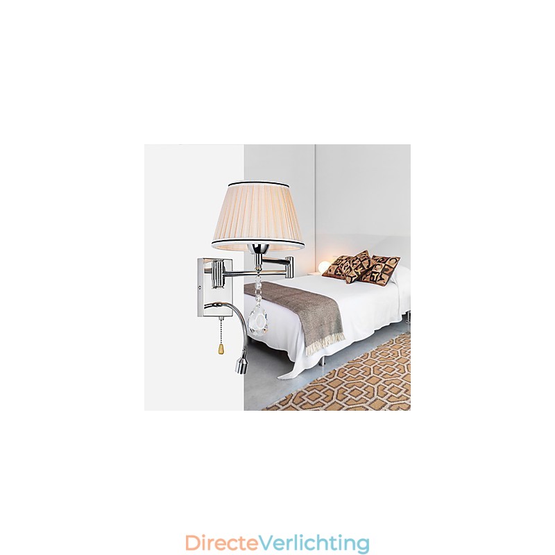 Wandlamp Modern Hedendaags Rustiek Lodge Modern Hedendaags Landelijk Chroom Kenmerk voor Kristallen Zwenkarm