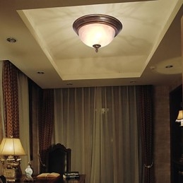 Antiek geïnspireerde plafondlamp met 2 lampen