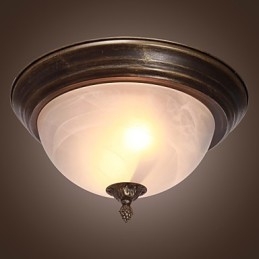 Antiek geïnspireerde plafondlamp met 2 lampen