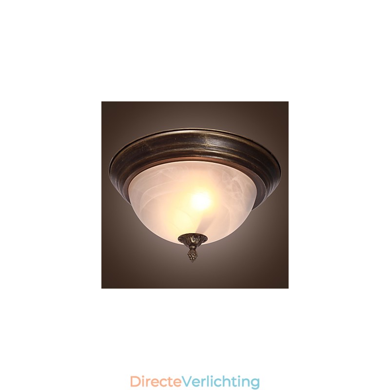 Antiek geïnspireerde plafondlamp met 2 lampen