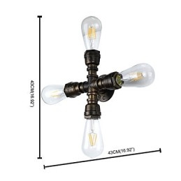 Rustieke Lodge Traditionele Klassieke Antieke Messing Kenmerk voor Sfeerverlichting Wandlampen Wandlamp