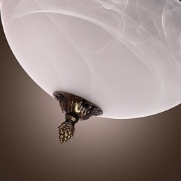 Antiek geïnspireerde plafondlamp met 2 lampen