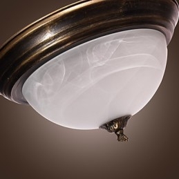 Antiek geïnspireerde plafondlamp met 2 lampen