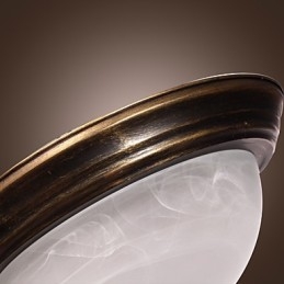 Antiek geïnspireerde plafondlamp met 2 lampen