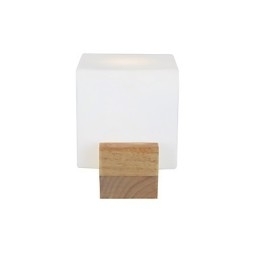 Eenvoudige wandlamp, nachtkastje, bureaulamp met glazen kap en massief hout voor slaapkamer, ladekast, woonkamer, babykamer, studentenkamer, salontafel, boekenkast