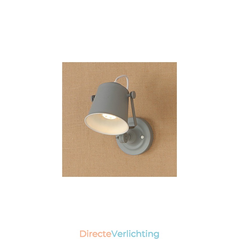 Geschilderde stalen wandlamp Dumb Black American Coffee Decoratie Retro wandlamp Lichtzwaardlamp op de muur