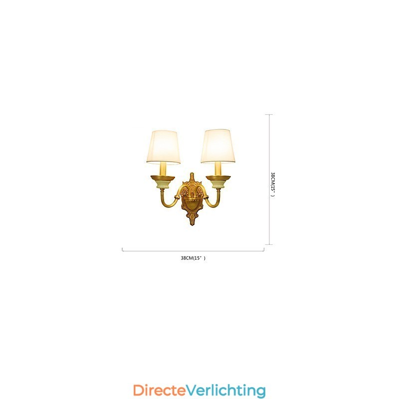 Eenvoudige landelijke traditionele klassieke messingfunctie voor mini-stijl uplight wandlampen wandlamp