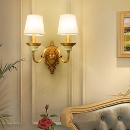 Eenvoudige landelijke traditionele klassieke messingfunctie voor mini-stijl uplight wandlampen wandlamp