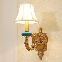 Eenvoudige landelijke traditionele klassieke messingfunctie voor mini-stijl uplight wandlampen wandlamp