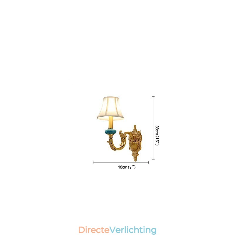 Eenvoudige landelijke traditionele klassieke messingfunctie voor mini-stijl uplight wandlampen wandlamp
