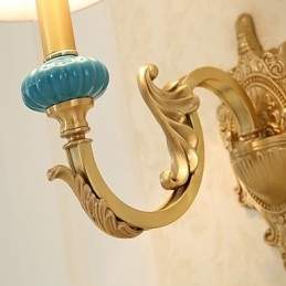 Eenvoudige landelijke traditionele klassieke messingfunctie voor mini-stijl uplight wandlampen wandlamp