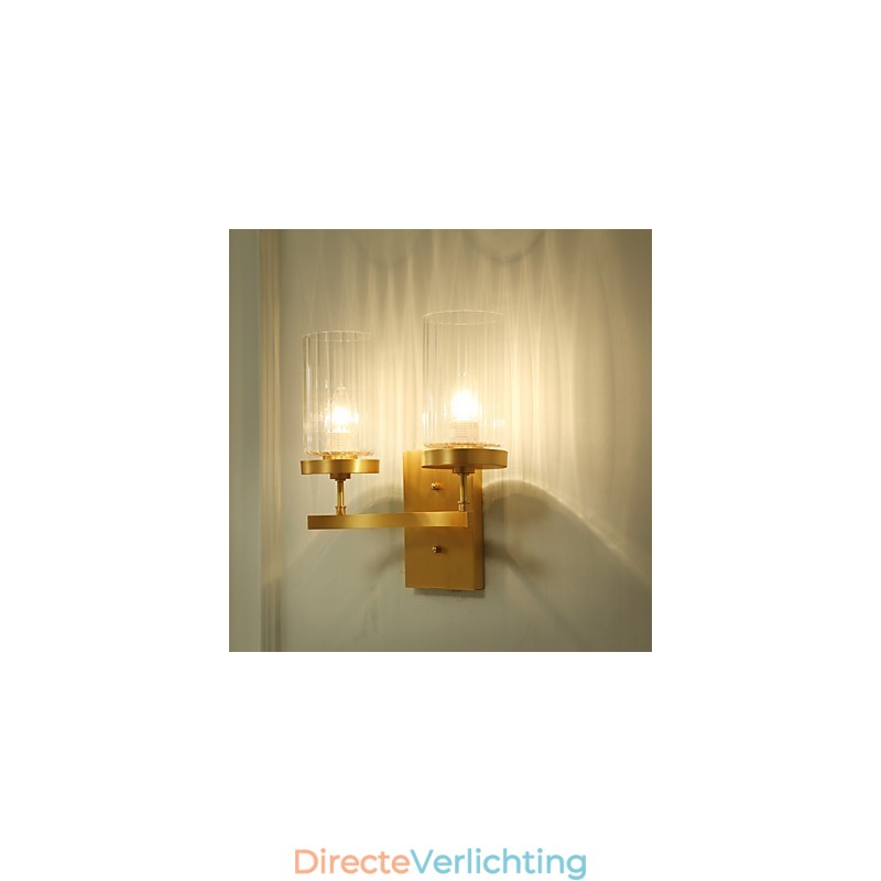 Traditionele klassieke landelijke messingfunctie voor mini-stijl uplight wandlampen wandlamp