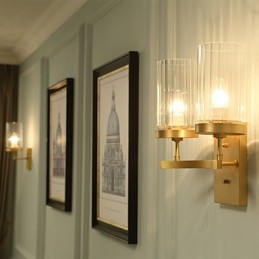 Traditionele klassieke landelijke messingfunctie voor mini-stijl uplight wandlampen wandlamp