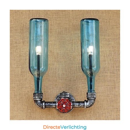 Retro Industriële Wind Switch Waterfles Wandlamp Wandlamp Blauw Retro Industriële Wind Switch Waterfles Wandlamp Wandlamp Blauw