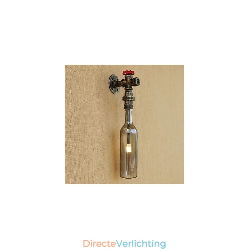 Rookgrijze waterfles wandlamp wandlamp