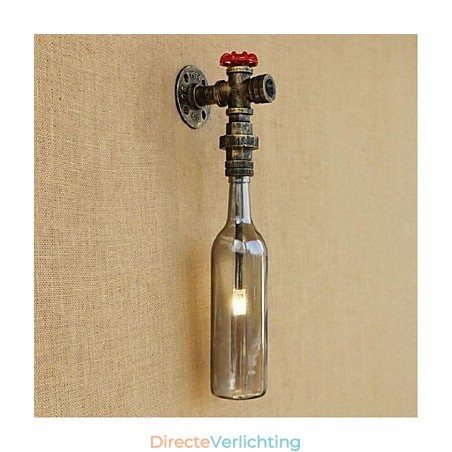 Rookgrijze waterfles wandlamp wandlamp Rookgrijze waterfles wandlamp wandlamp