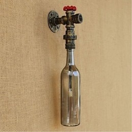 Rookgrijze waterfles wandlamp wandlamp