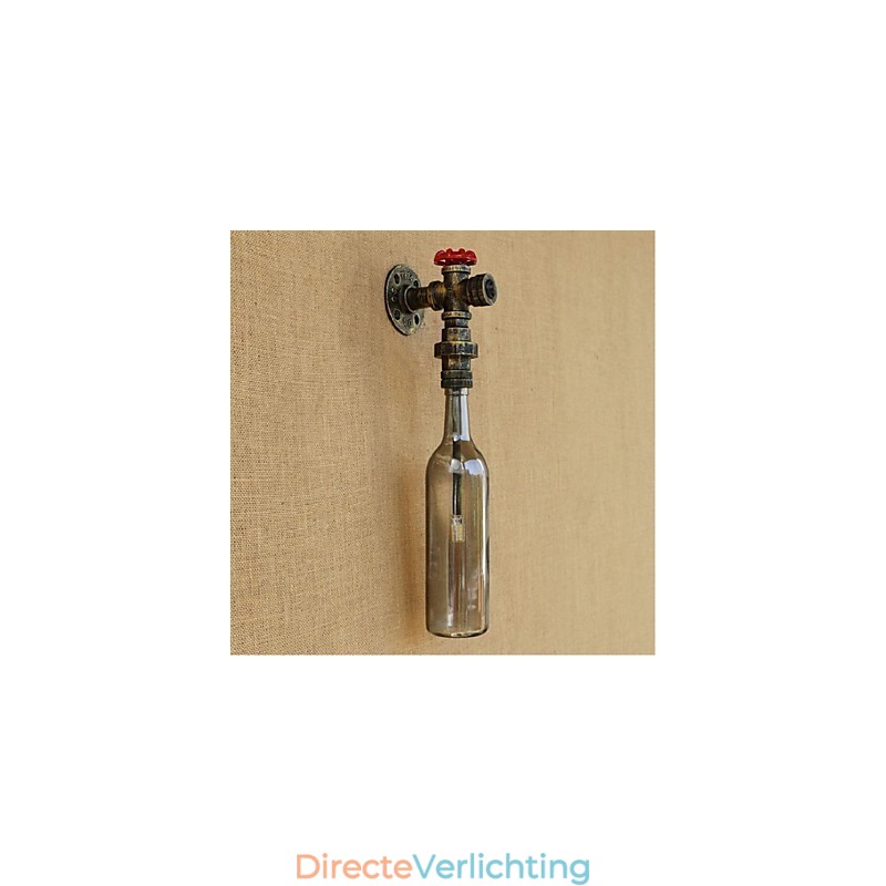 Rookgrijze waterfles wandlamp wandlamp