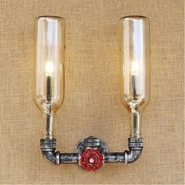 Retro Industriële Windschakelaar Waterfles Wandlamp Wandlamp Amber
