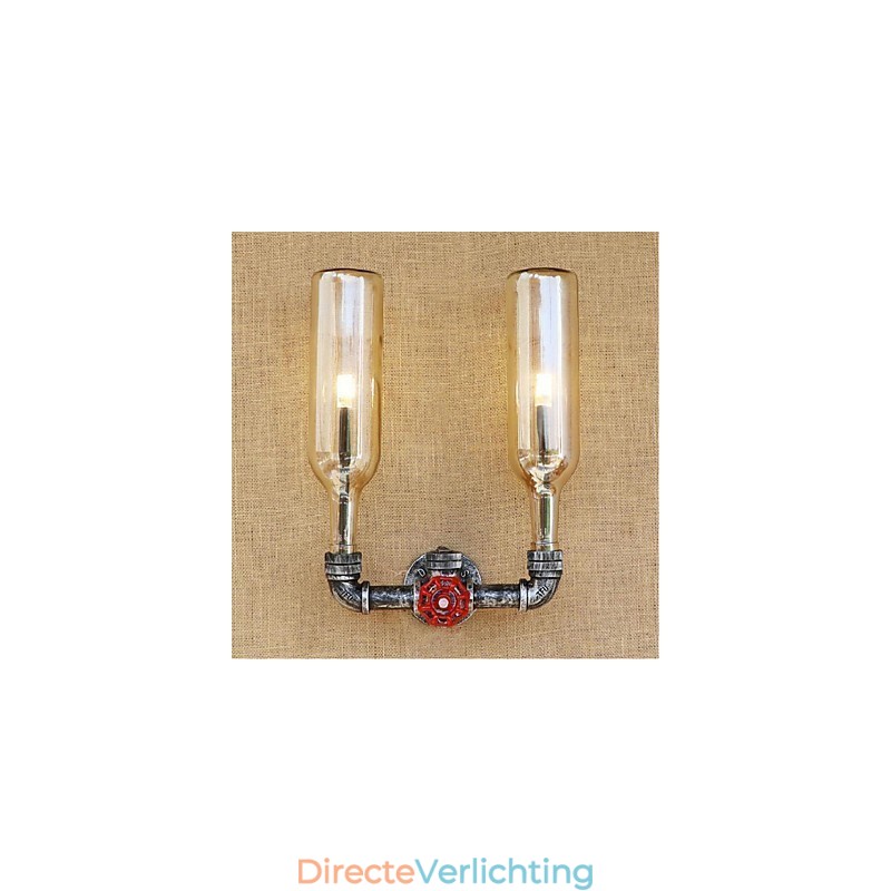 Retro Industriële Windschakelaar Waterfles Wandlamp Wandlamp Amber
