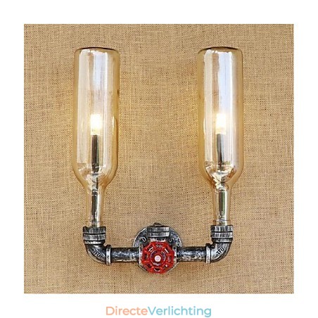 Retro Industriële Windschakelaar Waterfles Wandlamp Wandlamp Amber Retro Industriële Windschakelaar Waterfles Wandlamp Wandlamp Amber