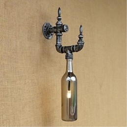 Retro Nostalgie Met Schakelaar Café Bar Restaurant Gangpad Waterpijp Fles Wandlamp