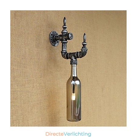 Retro Nostalgie Met Schakelaar Café Bar Restaurant Gangpad Waterpijp Fles Wandlamp Retro Nostalgie Met Schakelaar Café Bar Restaurant Gangpad Waterpijp Fles Wandlamp