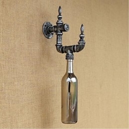 Retro Nostalgie Met Schakelaar Café Bar Restaurant Gangpad Waterpijp Fles Wandlamp