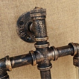 Amerikaans thema restaurant bar ijzer met schakelaar waterpijp wijnfles wandlamp blauw