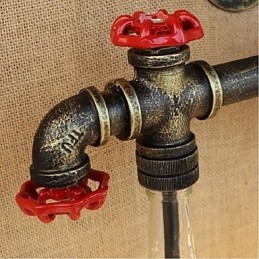 Retro Industriële Wind Switch Waterfles Wandlamp Wandlamp Blauw