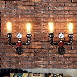 2 Hoofden Vintage Industriële Metalen Wandlampen Restaurant Café Bar Decoratieverlichting