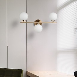 Glazen wandlamp Moderne eigentijdse bronzen functie voor mini-stijl uplight wandlampen wandlamp