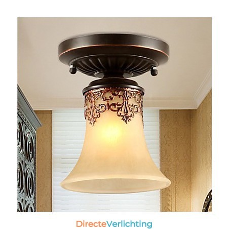Vintage Country Island Schilderij Metalen Flush Mount Vintage Country Island Schilderij Metalen Flush Mount
