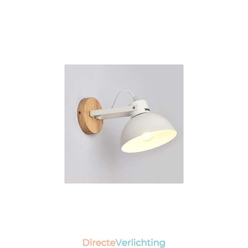 Vintage Hout Art Deco Metaal Metaal Rustiek Wandlamp Woonkamer Eetkamer Hal Wandlamp Zwart Wit Optioneel