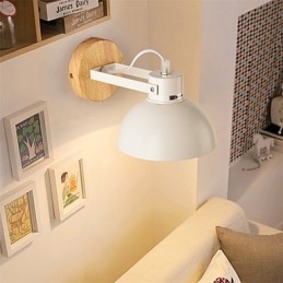 Vintage Hout Art Deco Metaal Metaal Rustiek Wandlamp Woonkamer Eetkamer Hal Wandlamp Zwart Wit Optioneel