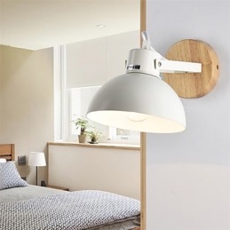 Vintage Hout Art Deco Metaal Metaal Rustiek Wandlamp Woonkamer Eetkamer Hal Wandlamp Zwart Wit Optioneel