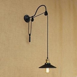 Liftende eetkamer wandlamp met verstelbare draadlengte van retro creatief karakter slaapkamer wandlamp ijzer