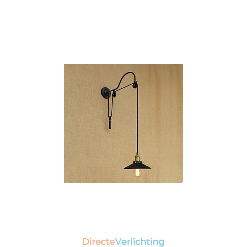 Liftende eetkamer wandlamp met verstelbare draadlengte van retro creatief karakter slaapkamer wandlamp ijzer