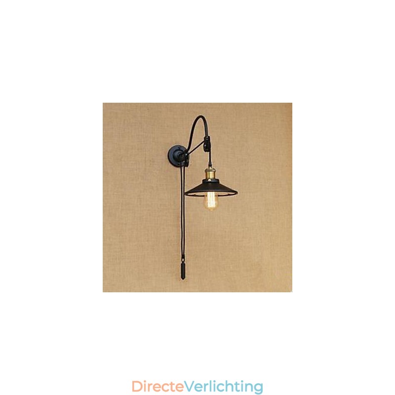 Liftende eetkamer wandlamp met verstelbare draadlengte van retro creatief karakter slaapkamer wandlamp ijzer