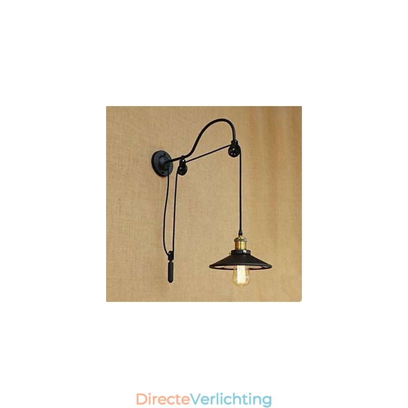 Liftende eetkamer wandlamp met verstelbare draadlengte van retro creatief karakter slaapkamer wandlamp ijzer