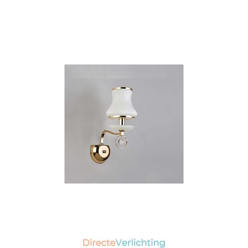 Moderne eigentijdse gegalvaniseerde functie voor wandlampen met kristalsfeerverlichting