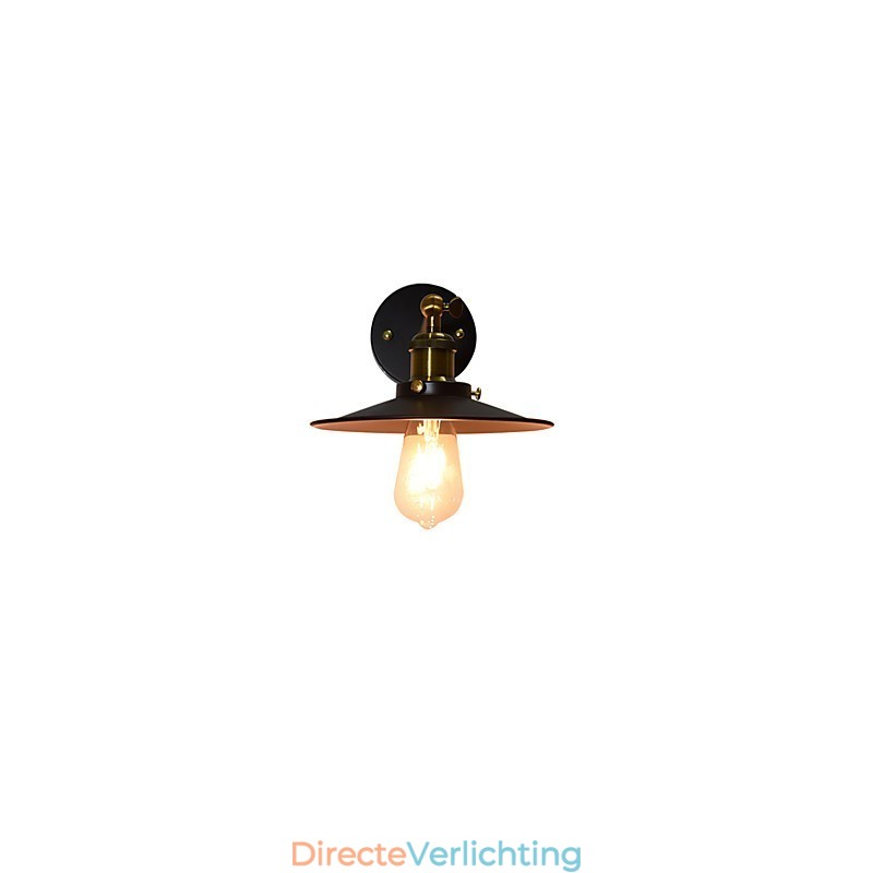 Verf enkele muur ijzeren wandlamp domme zwarte lichtzwaardlamp op muur
