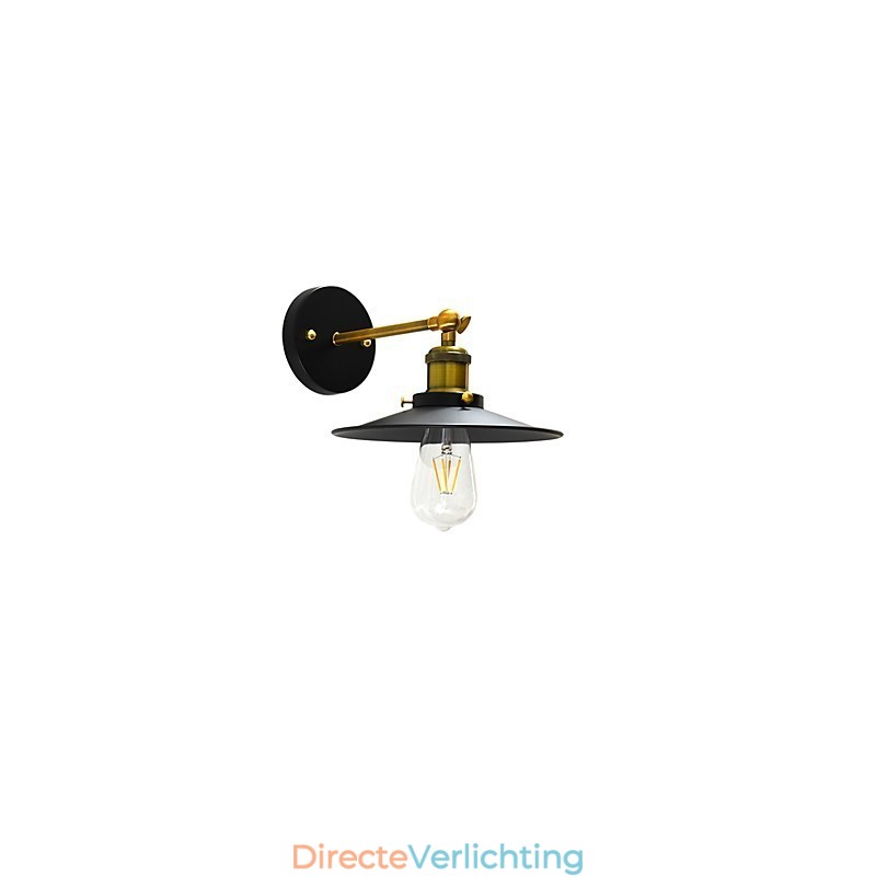 Verf enkele muur ijzeren wandlamp domme zwarte lichtzwaardlamp op muur