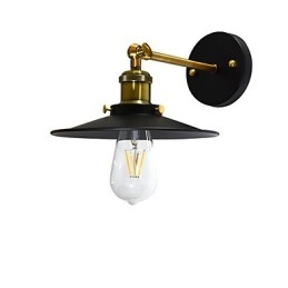 Verf enkele muur ijzeren wandlamp domme zwarte lichtzwaardlamp op muur