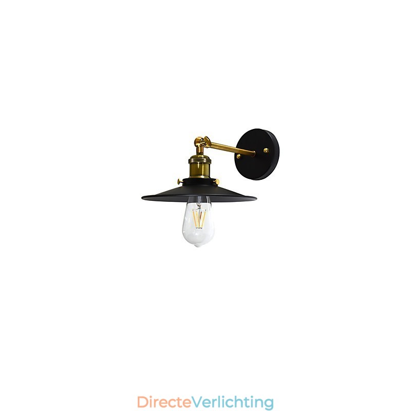 Verf enkele muur ijzeren wandlamp domme zwarte lichtzwaardlamp op muur