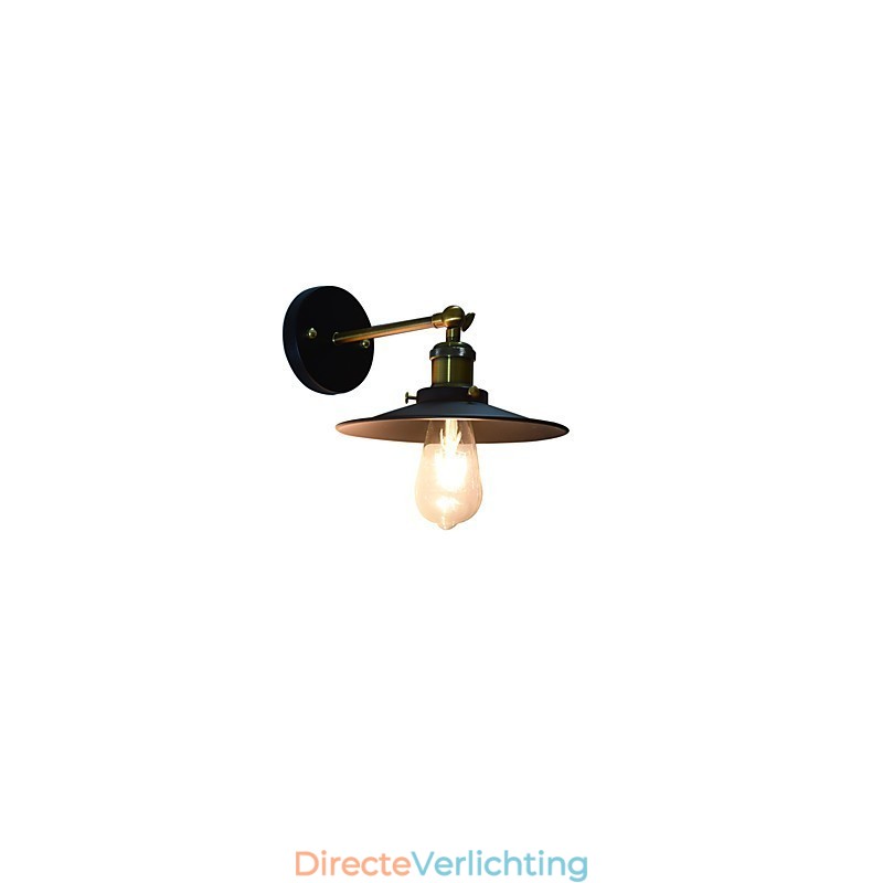 Verf enkele muur ijzeren wandlamp domme zwarte lichtzwaardlamp op muur