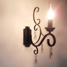 Kristallen kaarslamp ijzer creatieve persoonlijkheid gang trap decoratie nachtkastje lamp wandlamp
