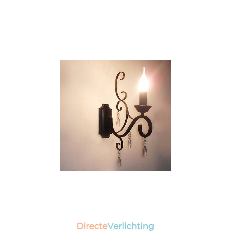 Kristallen kaarslamp ijzer creatieve persoonlijkheid gang trap decoratie nachtkastje lamp wandlamp